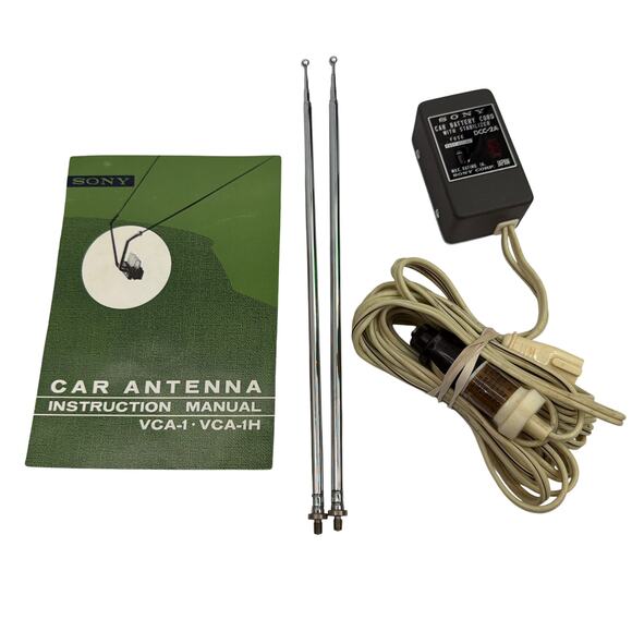 Sony VCA-1H Car TV Antenna Kit w/ Manual, Box, Controller Tested Missing Coupler - Picture 7 of 10